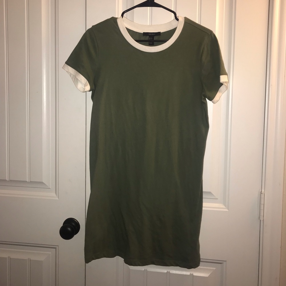 Forever 21 olive T-shirt dress